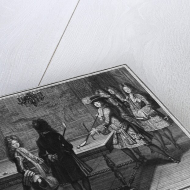 Louis XIV playing billiards by Antoine Trouvain