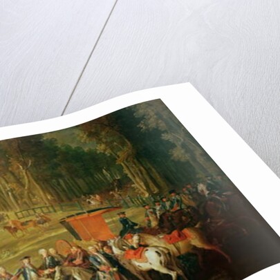Meeting for the Puits-du-Roi Hunt at Compiegne by Jean-Baptiste Oudry