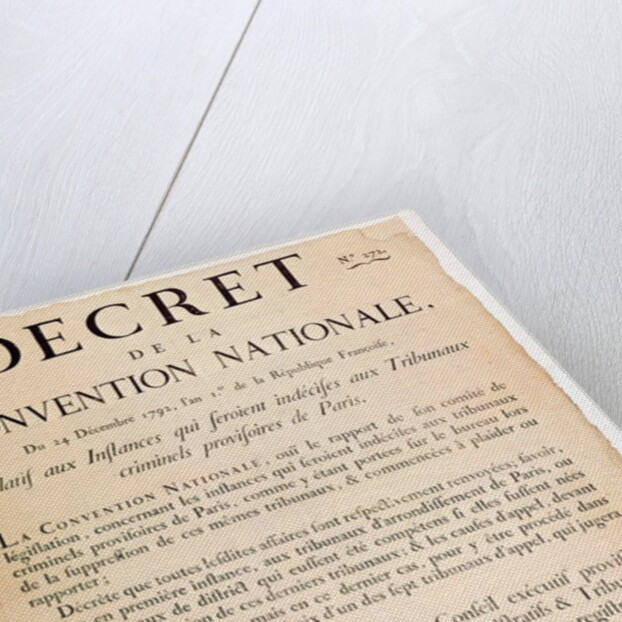 Decree of the National Convention, 24th December 1792 by French School