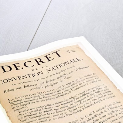 Decree of the National Convention, 24th December 1792 by French School