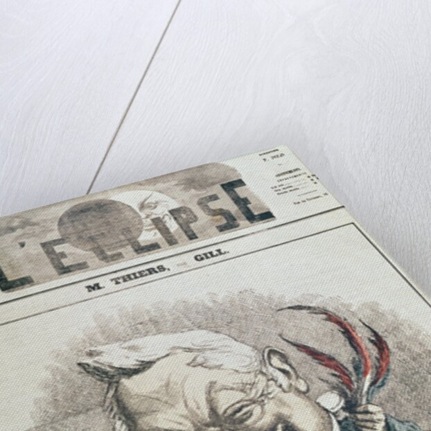 Caricature of Adolphe Thiers from 'L'Eclipse', February 1870 by Andre Gill