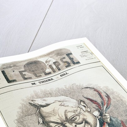 Caricature of Adolphe Thiers from 'L'Eclipse', February 1870 by Andre Gill