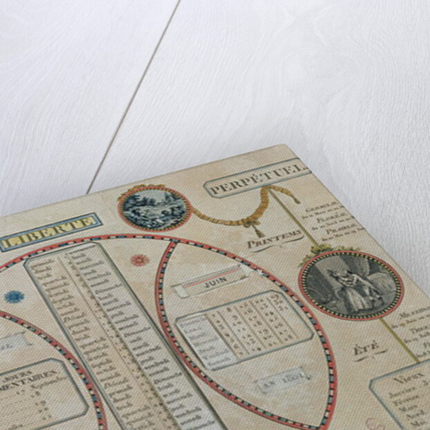 Perpetual Republican Calendar, June 1801 by French School