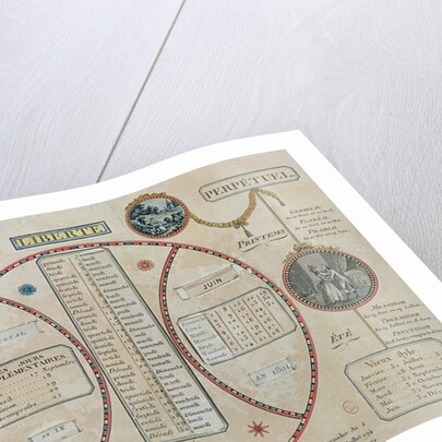 Perpetual Republican Calendar, June 1801 by French School