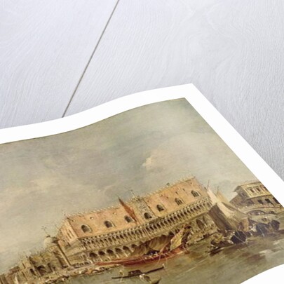 The Piazzetta and the Palazzo Ducale from the Basin of San Marco by Francesco Guardi