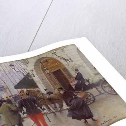 The Boulevard des Capucines and the Vaudeville Theatre, 1889 by Jean Beraud