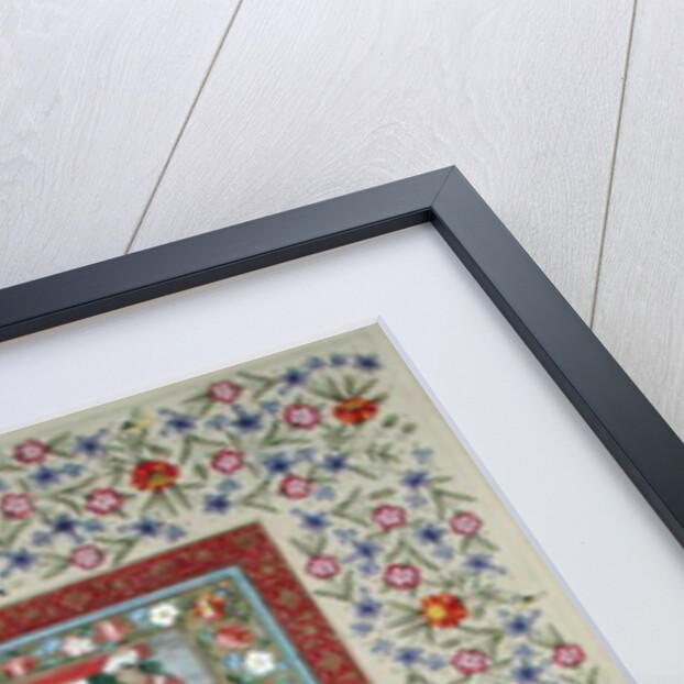 Ms E-14 Reading Verse and a Banquet in a Garden from a Moraqqa by Indian School