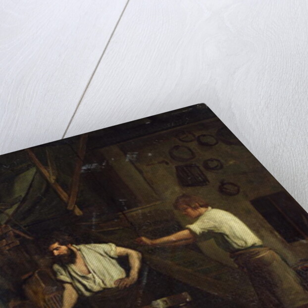 The Blacksmiths, Memory of Treport, 1857 by Francois Bonvin