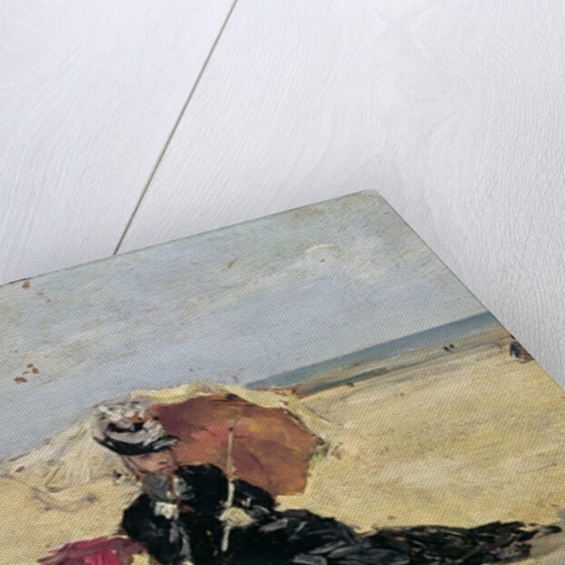 Woman with a Parasol on the Beach, 1880 by Eugene Louis Boudin