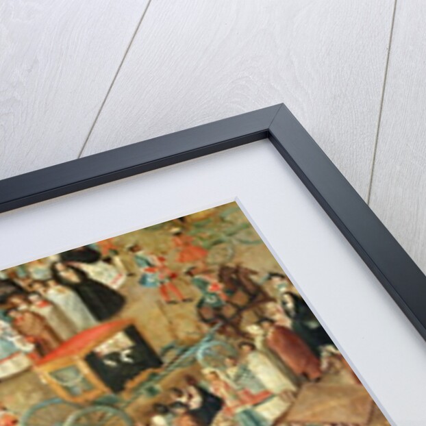 Plaza Mayor in Mexico, detail of carriages by Mexican School