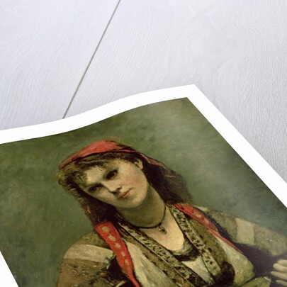 Christine Nilson or The Bohemian with a Mandolin, 1874 by Jean Baptiste Camille Corot