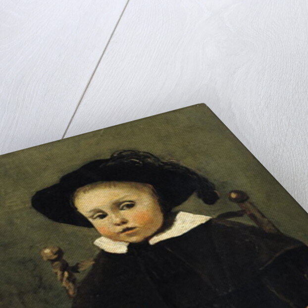 The Painter Adolphe Desbrochers as a Child, Holding an Orange, 1845 by Jean Baptiste Camille Corot