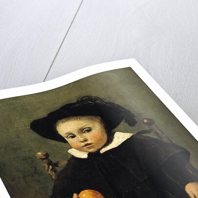 The Painter Adolphe Desbrochers as a Child, Holding an Orange, 1845 by Jean Baptiste Camille Corot