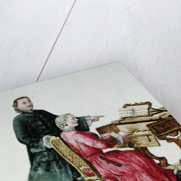 A Singer at the Clavichord with her Teacher by Jan van Grevenbroeck