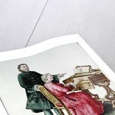 A Singer at the Clavichord with her Teacher by Jan van Grevenbroeck