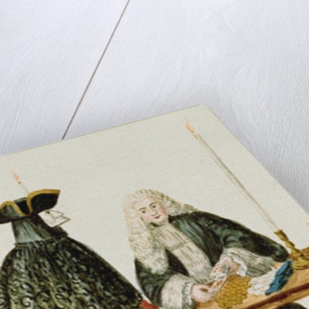 A Magistrate Playing Cards with a Masked Man by Jan van Grevenbroeck