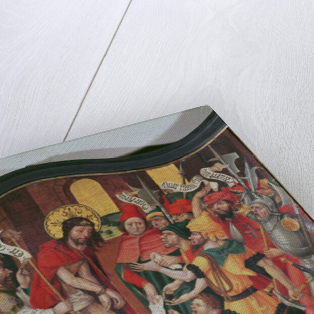 Ecce Homo, top of the interior right panel of an altarpiece of the Passion by Master of the Baden Carnation