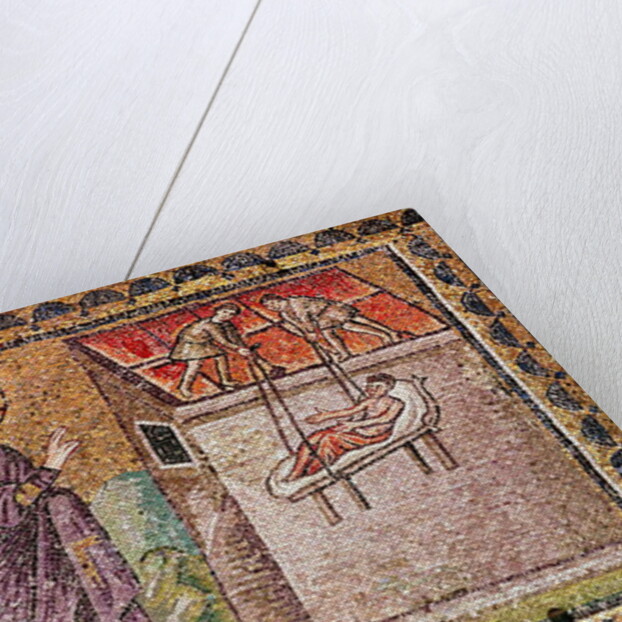 The Paralytic of Capharnaum is Lowered from the Roof by Byzantine School