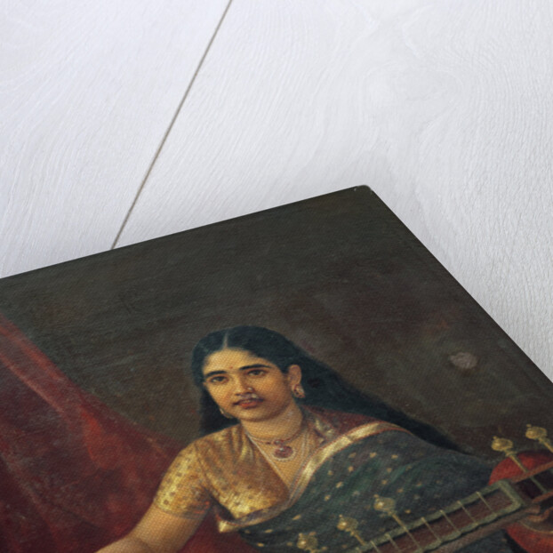 Young Woman with a Veena by Raja Ravi Varma