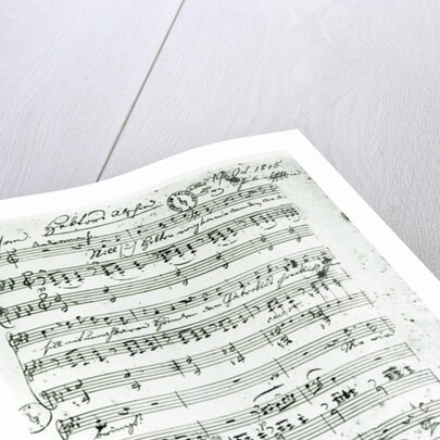 Autograph score for the lied 'Hektors Abschied' by Franz Schubert poem by Freidrich von Schiller 1815 by Anonymous