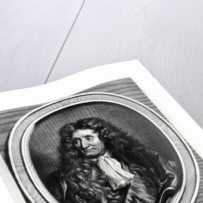 Jean de La Fontaine engraved by Gerard Edelinck by Hyacinthe Rigaud (after)