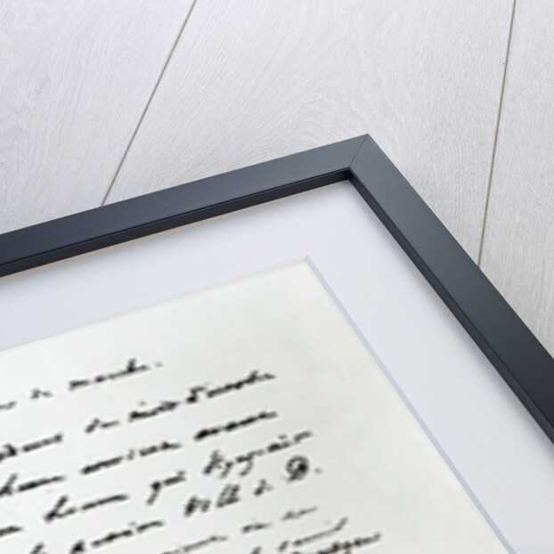 'Le Soir d'un Jour de Marche', facsimile of a page from the manuscript 'Les Miserables' by Victor Hugo by French School