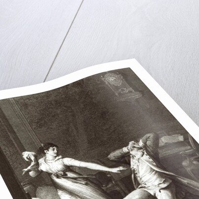 Illustration from 'The Sorrows of Werther' by Johann Wolfgang Goethe engraved by Jean Baptiste Simonet by Jean Michel the Younger Moreau