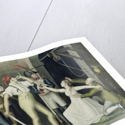 The Filial and Heroic Devotion of Madamemoiselle de Sombreuil in September 1792, c.1800 by French School