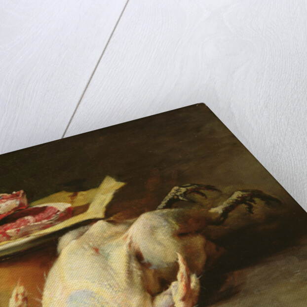 Still Life of a Chicken and Cutlets, 1876 by Guillaume Romain Fouace
