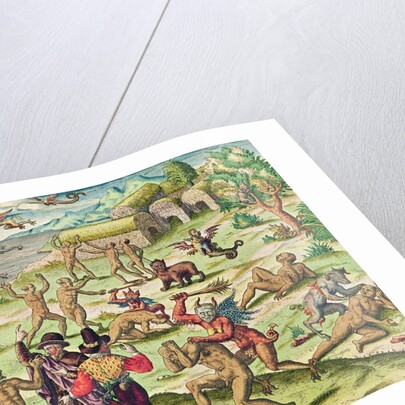 Cacodemon attacking the savages by Theodor de Bry