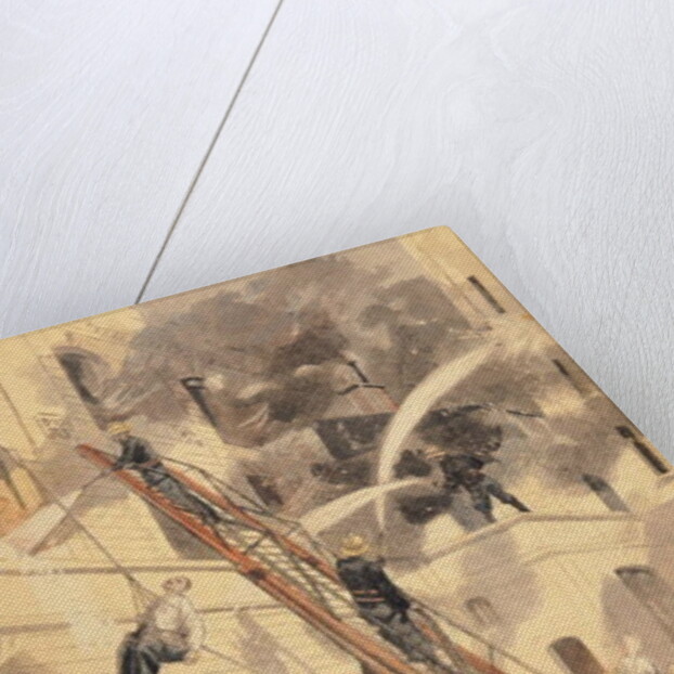 Felix Faure with the firemen by F.L. & Tofani Oswaldo Meaulle