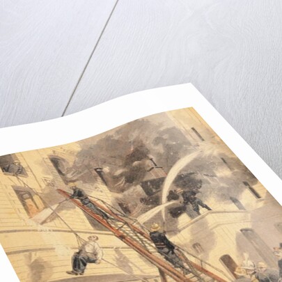 Felix Faure with the firemen by F.L. & Tofani Oswaldo Meaulle