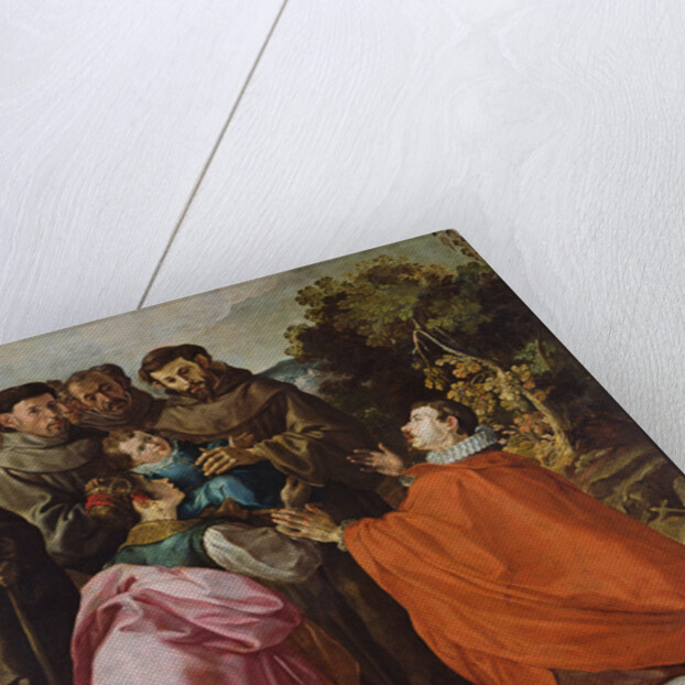 Healing of St. Bonaventure by St. Francis of Assisi, c.1628 by Francisco Herrera