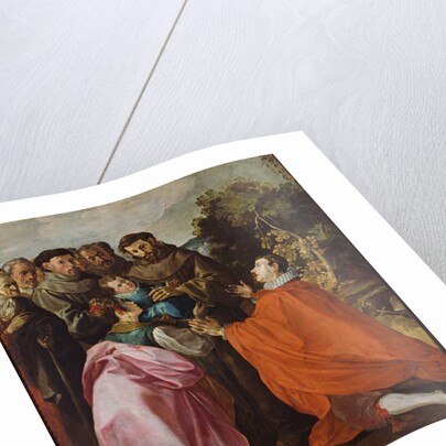 Healing of St. Bonaventure by St. Francis of Assisi, c.1628 by Francisco Herrera