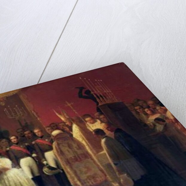 Marriages of Queen Isabella II to Prince Francisco de Assisi de Bourbon and of Maria Luisa Fernanda Infanta of Spain to Antoine d'Orleans Duke of Montpensier by Karl Girardet