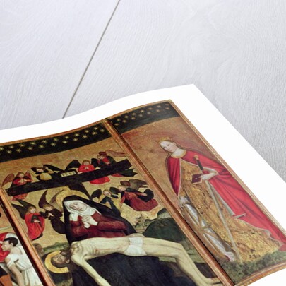 Triptych depicting Pieta between St. Martin and St. Catherine, 1475 by Ludovico Brea