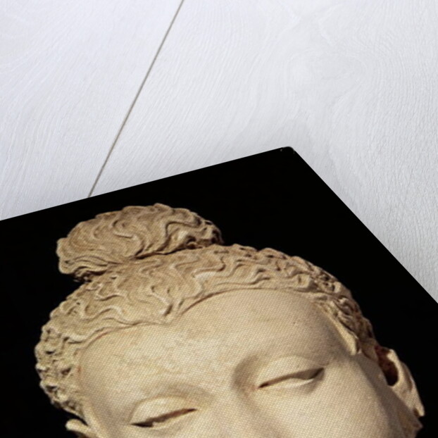 Head of a Buddha, Greco-Buddhist style, from Hadda by Afghan School