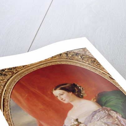 Empress Eugenie after a portrait by Francois Xavier Winterhalter by Jean Baptiste Ange Tissier