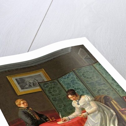 Woman Writing a Letter by Pierre Duval-Lecamus