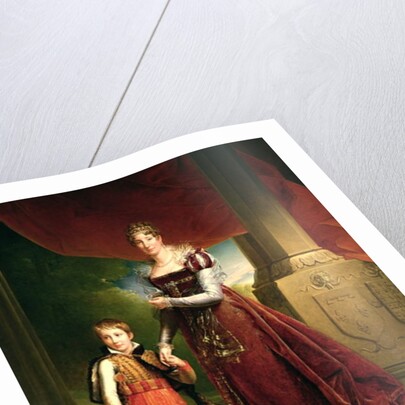 Marie Amelie de Bourbon Duchess of Orleans and her Son, Prince Ferdinand Duke of Chartres by Francois Pascal Simon Baron Gerard