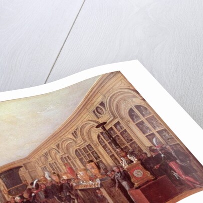 Alexandre Brongniart Presenting the Artists of the Sevres Workshop to Louis XVIII by Jean-Charles Develly