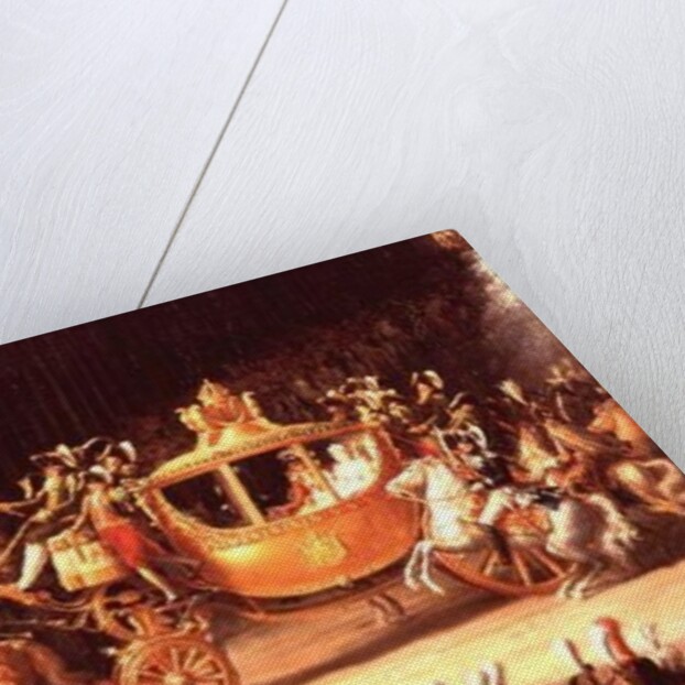 The Entry of Napoleon and Marie-Louise into the Tuileries Gardens on the Day of their Wedding, 2nd April 1810, detail of the carriage, 1810 by Etienne-Barthelemy Garnier