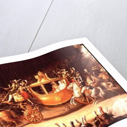 The Entry of Napoleon and Marie-Louise into the Tuileries Gardens on the Day of their Wedding, 2nd April 1810, detail of the carriage, 1810 by Etienne-Barthelemy Garnier