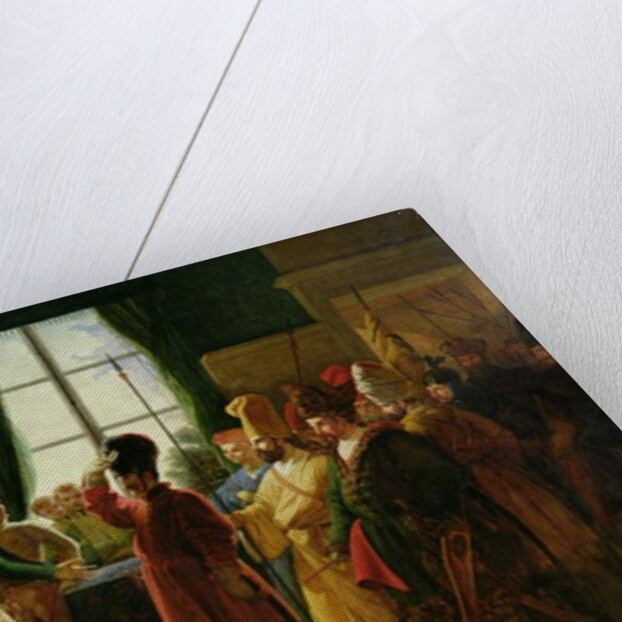 Alexander I Presenting the Kalmuks, Cossacks and Bashkirs to Napoleon I at Tilsit in July 1807, 1807-10 by Pierre-Nolasque Bergeret