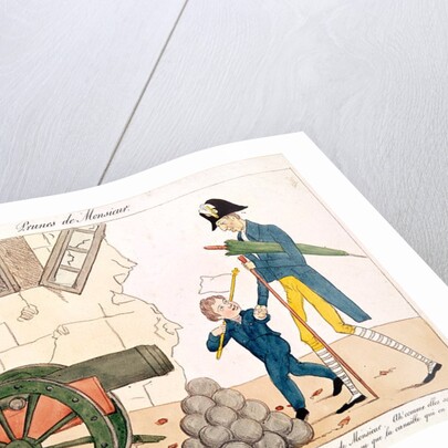 Caricature of Charles X and the Henri Duc de Bordeaux, 25th July 1830 by French School