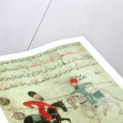 Two men duelling on horseback, from Old Cairo by School Islamic