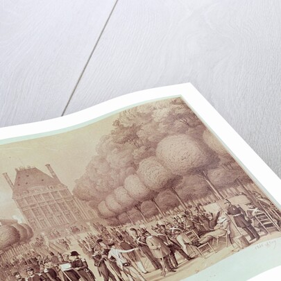 The National Guard from the Eure Camped in the Tuileries Garden, 26th June 1848 by Leon Auguste Asselineau