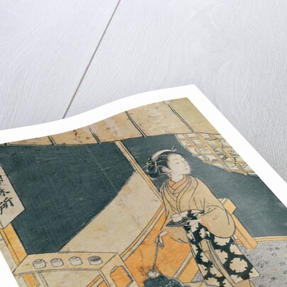 Servant Making Tea by Suzuki Harunobu