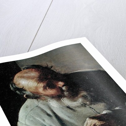 An Old Man, detail of the head, c.1618-19 by Georges de la Tour