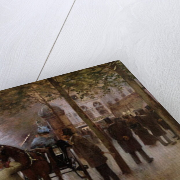 The Boulevards, Evening in Front of the Cafe Napolitain, late 19th century by Jean Beraud